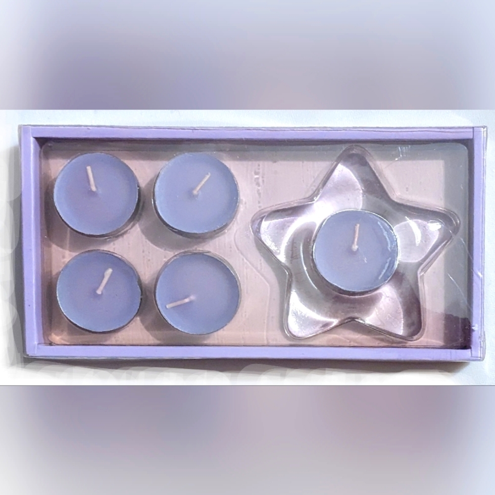 Star Tealight Candle Holder with Candles